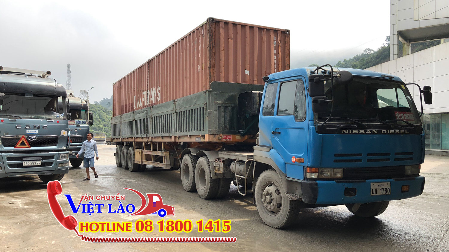 Thuê xe kéo container đi Lào